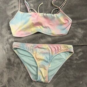 Pastel Tie-Dye Bikini Set